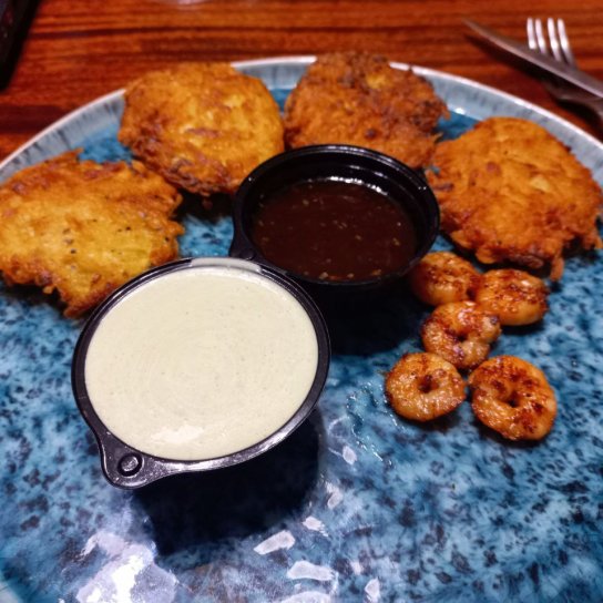 Хешбраун-сюрприз з креветкою