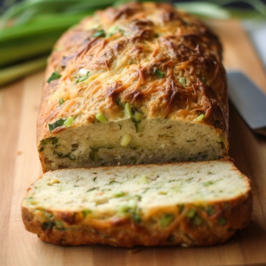 Хлеб с зеленым луком
