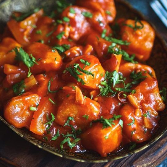 Картопля в кисло-гостро-солодкому соусі