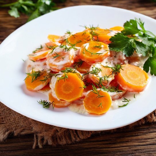 Морква в сметанному соусі