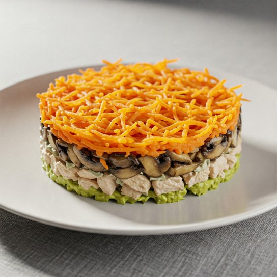 Салат «Лисичка» з куркою