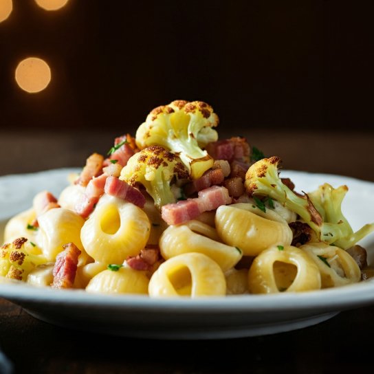 Паста с цветной капустой в сливочном соусе