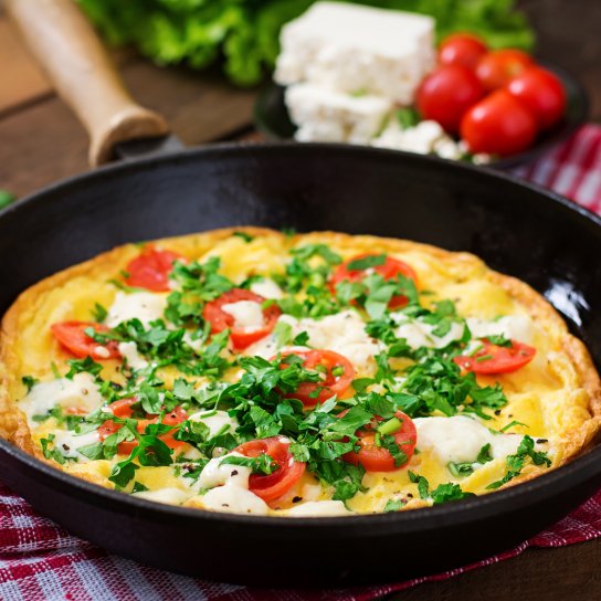 Омлет на багеті