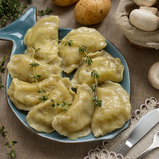 Постные вареники с картофелем