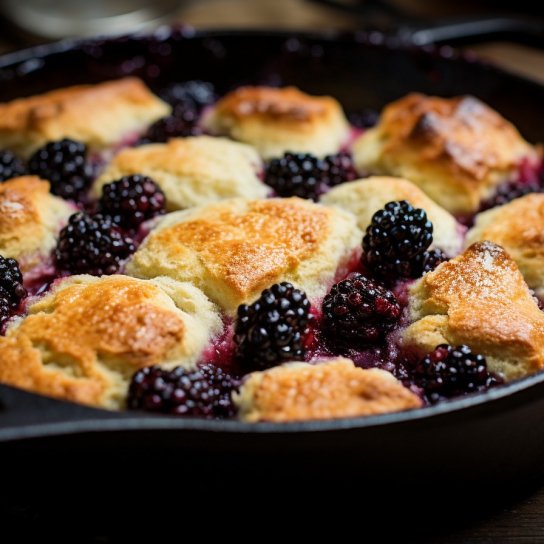 Пирог-коблер с ежевикой