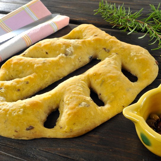 хліб «Фугас» з оливками та травами