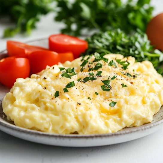 Яєчня-бовтанка із сиром і сметаною