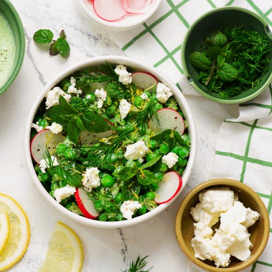 Салат з горошком і фетою