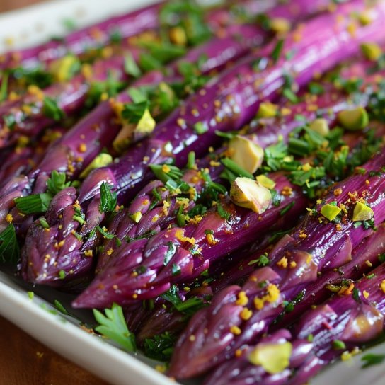 Фіолетова спаржа в духовці
