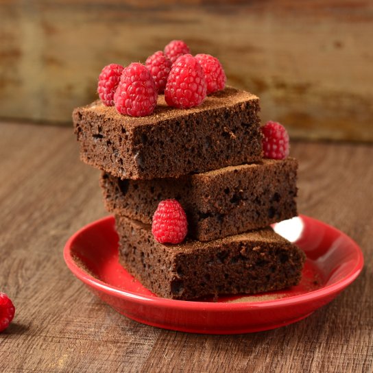 Брауні із шоколадом і малиною