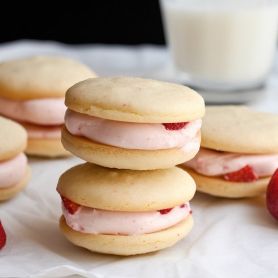 печиво-сендвіч з полуничним суфле