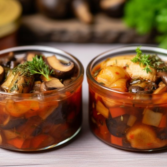 Білі гриби на зиму в томатному маринаді