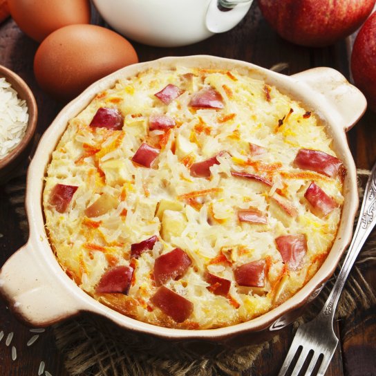 Рисово-яблучний пиріг