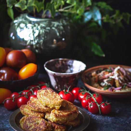 нутові котлетки з кабачком