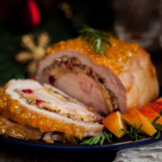 М’ясний рулет з хурмою рецепт