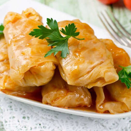 Голубці з тертою картоплею та білими грибами