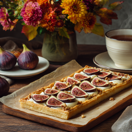 Слойка з камамбером та інжиром