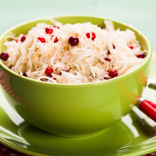 Квашена капуста з журавлиною