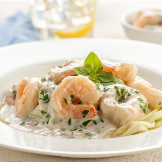 Креветки у вершковому соусі