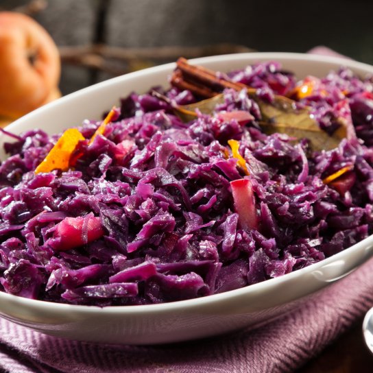 Смажена червона капуста