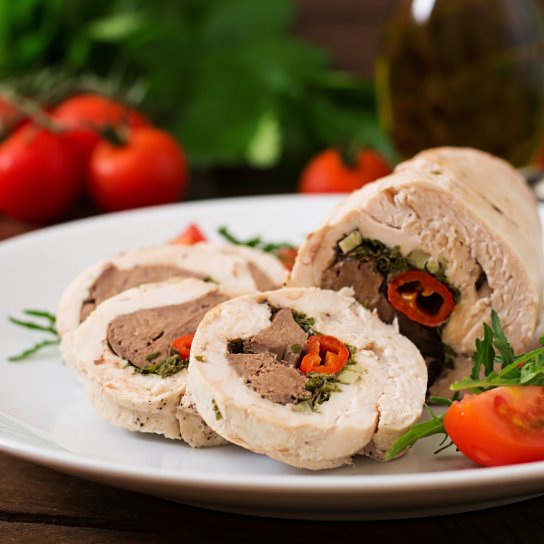 Курячий рулет з печінкою