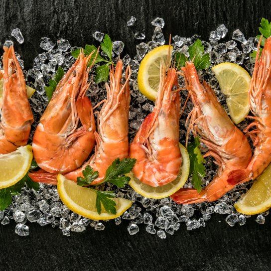 Креветки на льоду