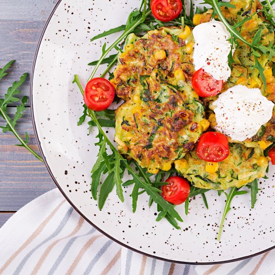Оладки з кабачків з пармезаном