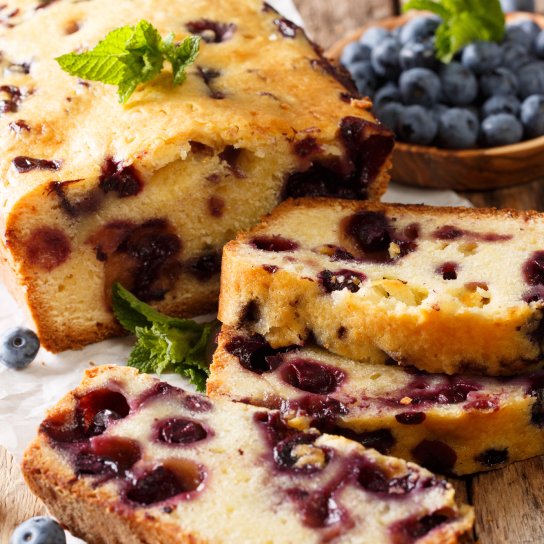 Банановий пиріг з чорницею