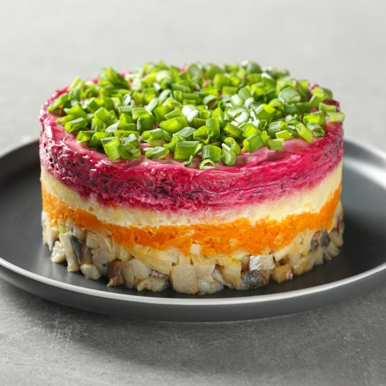 шуба с зеленым луком