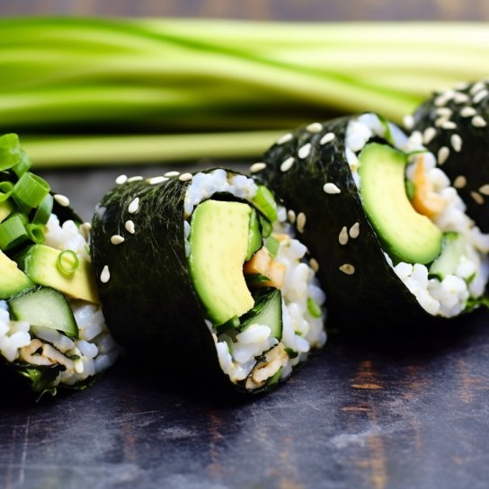 суші з овочами та оливками