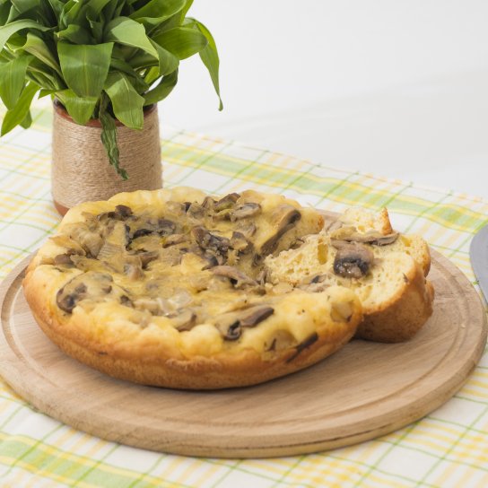 Сирно-грибний пиріг - швидкий рецепт