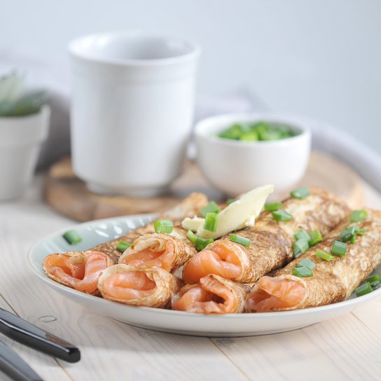 Млинці з лососем