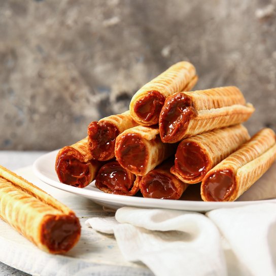 Трубочки з вареним згущеним молоком