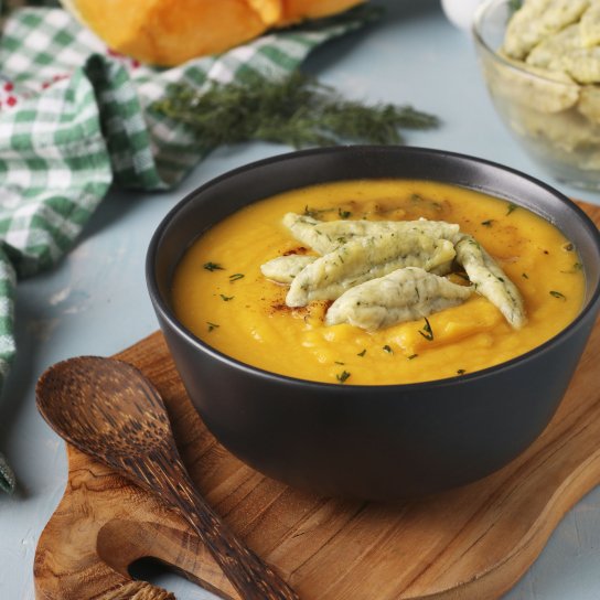 Гарбузовий суп із галушками