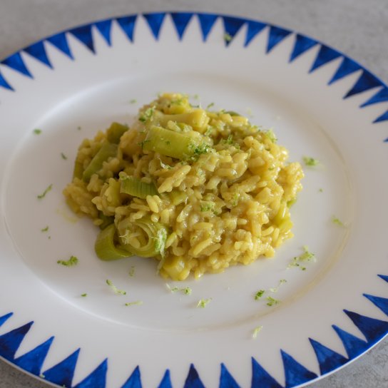 Ризото з цибулею-пореєм