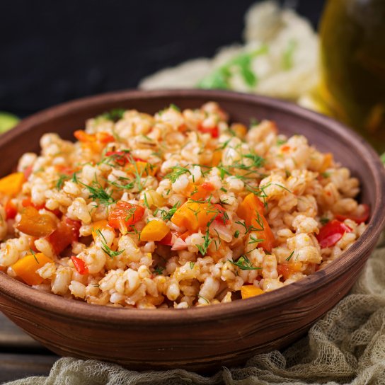 Перловка з овочами