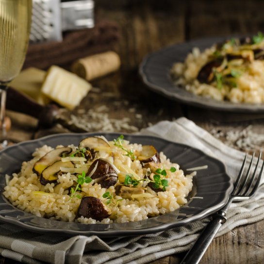Ризотто с кабачками и грибами