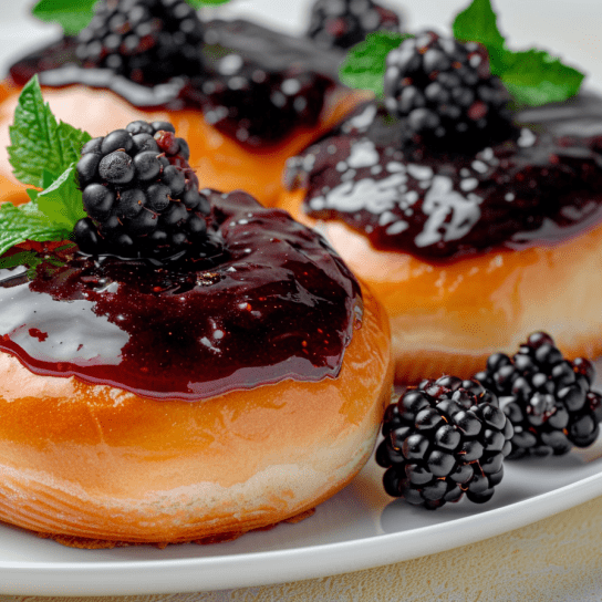 Ватрушки з сиром та ожиновим конфітюром