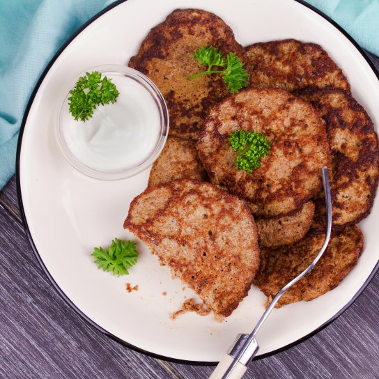 Оладки з курячої печінки