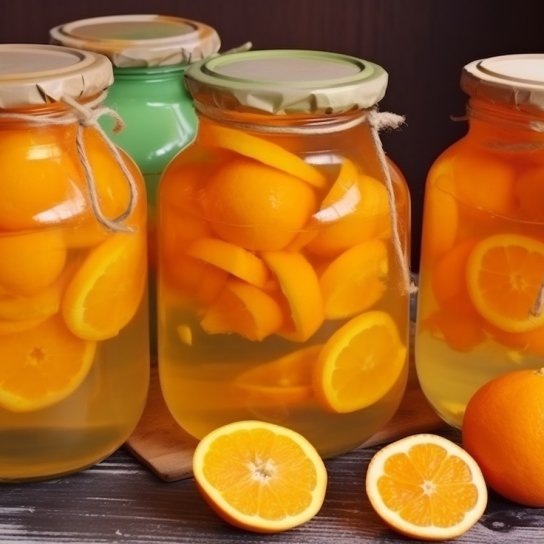 Компот на зиму из дыни и цитрусов