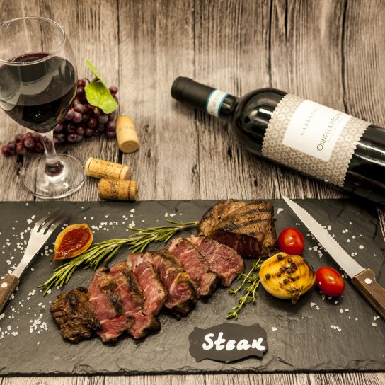 стейк з вином