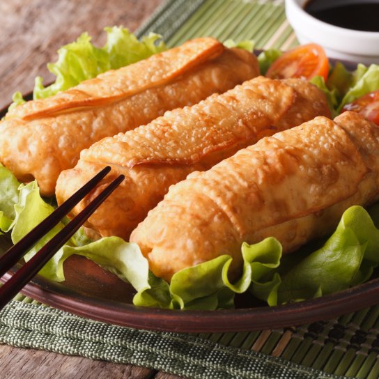 Спринг-роли з фаршем, грибами і овочами