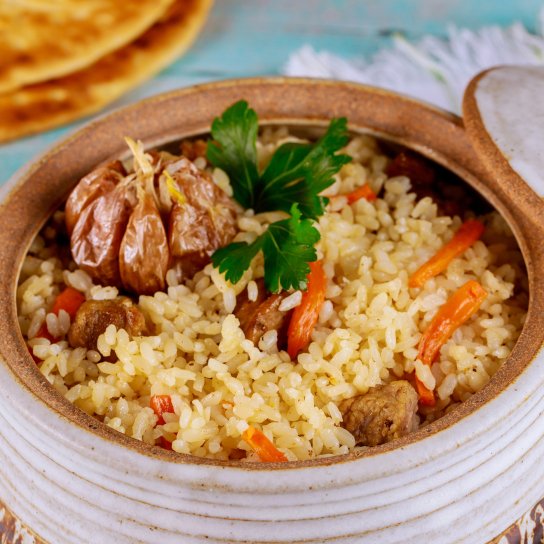 Плов з курячими шлунками