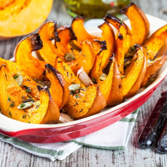 Запечені дольки гарбуза