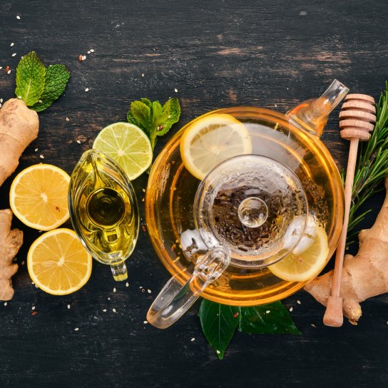 Чай с лимоном и имбирем
