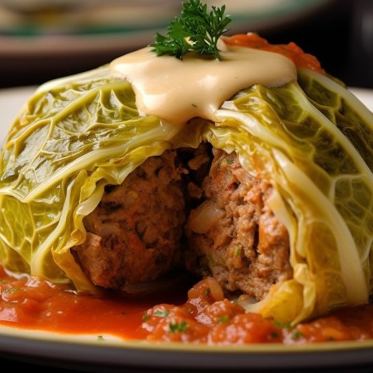 Фарширований качан капусти