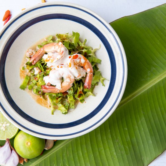 Салат с креветками