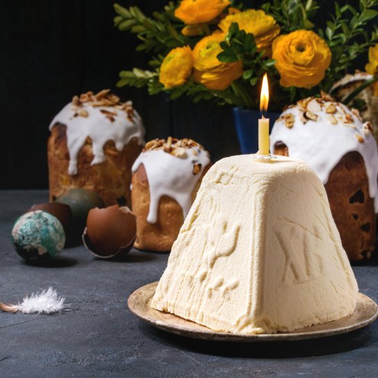 Творожная паска на помадке