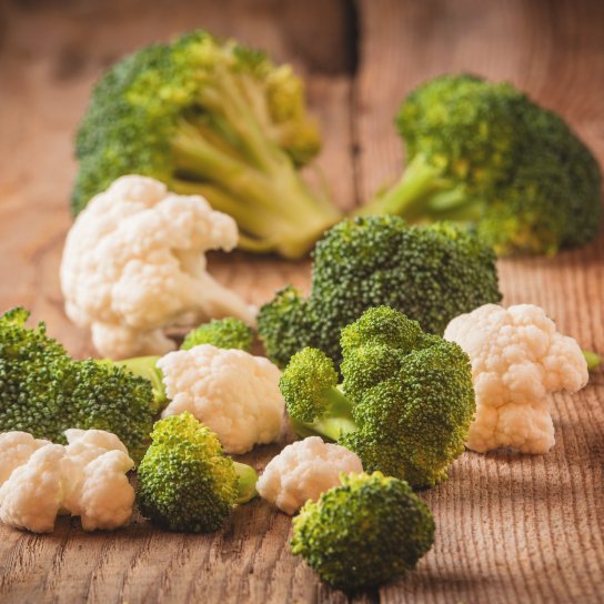Запечені броколі і цвітна капуста