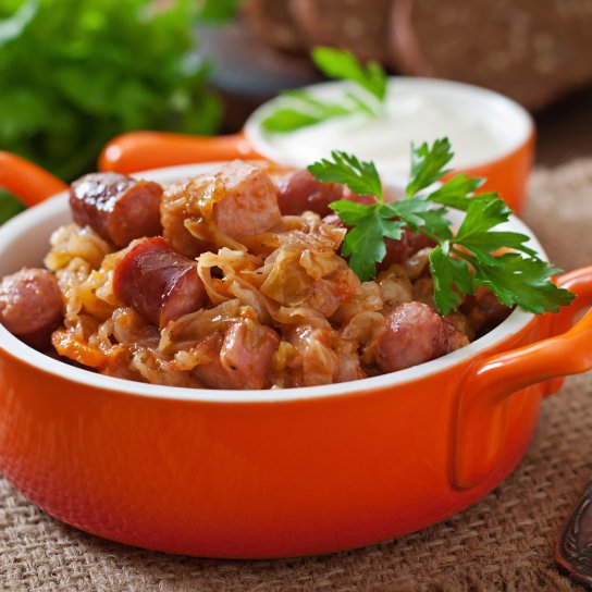 Смаженина з капусти